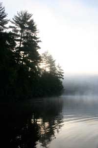 Early Morning at 'Camp' Camp, a summer camp experience for GLBT adults in Maine